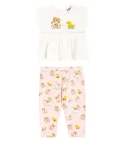 [Moschino Kids] Moschino Kids Baby printed jersey T-shirt and leggings set M 3-6 pink