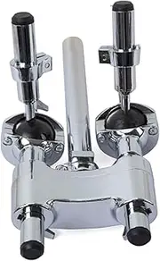 NULYLU Metal Drum Tom Stand Mount Bracket Double Holder for Jazz Drum Set Lightweight and Portable