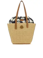 Moncler Raffia Small Hubba Shopping Bag