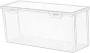 HILABEE Transparent Bread Box Storage Bin Unbreakable Fruits Loaf Bread Bread Container Airtight Bread Holder for Keeping Flavor for Countertop, 30x10.5x13cm