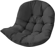 Prettyia Egg Chair Outdoor Hammock Seat Cushion, Swing Hanging Chair Cushion for Indoor Outdoor Lounge Camping Yard Patio Garden Chair - Black