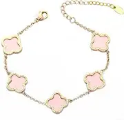 [ROTI] Designer Bracelets for Women Cute Lucky Clover Bracelet Plated Adjustable Ladies Gift Jewelry
