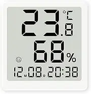 Lancoon Electronic Alarm Clock with Magnetic LCD Temperature Humidity Date Small Battery Powered 12/24 Hour ℃/℉ Switch Bracket Hanging Hole for Home Living Room Office