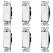 Wall Switch Paddle Rocker 15A Single Pole Replacement For Samart Home Device 6pk