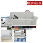 Machine Washable Stretch Sofa Covers with Jacquard Design for Living Rooms