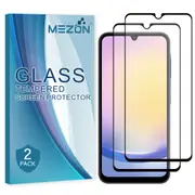 [2 Pack] Full Coverage Samsung Galaxy A25 5G Tempered Glass Crystal Clear Premium 9H HD Screen Protector by MEZON (Galaxy A25 5G, 9H Full) – FREE EXPRESS