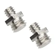 2 Pieces 1/4" Male to 3/8" Male Screw Adapter for Camera Tripod Shoulder Rig