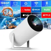 Mini Portable Projector, Projector 4K 1080P Support with Wifi 6 BT 5.0, 180 Degr