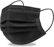 Disposable Face Masks - 50 PCS - 3-Ply Breathable & Comfortable Safety Mask (Black)
