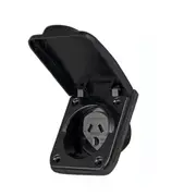 Power Socket Black 250V 15A Caravan Outlet RV Camper Motor Home