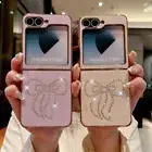 Glitter Diamond Cute Bow Hard Case For Samsung Galaxy Z Flip6 Flip5 Flip4 Cover