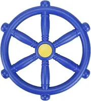 Kids Playground Steering Wheel, Swingset Steering Wheel Attachment, Pirate Ship Wheel for Jungle Gym or Swing Set Blue