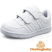 在飛比找PChome24h購物優惠-【Hostingbaby】口2623口板鞋女童小白鞋兒童白色