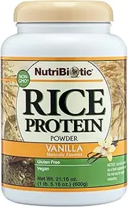 NutriBiotic, Raw Rice Protein, Vanilla, 1 lb 5 oz (600 g) NBC-00155