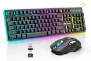 Wireless Gaming Keyboard and Mouse Combo,Full Size 12 RGB Chroma Backlit Keyb...