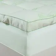 Luxton Breathable Bamboo Mattress Topper 1500GSM, Soft Bamboo Pillowtop, Washable Hypoallergenic Fully Fitted Mattress Topper with 40cm Fitted Shirt (King Size)