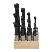 "3/4"" Boring Bar Set C6 12 Pcs Carbide Tipped Bars 3/4"" Shank Lathe Tool"