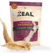 Zeal Free Range Naturals Venison Ears Dog Cat Treat 125g
