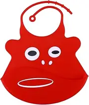 JOINPAYA Kids' Feeding Bib Silicone Toddler Eating Smock Comfortable Durable Waterproof Bib