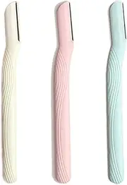 PAGOCI Eyebrow Razor, Hair Trimmer Shaper Shaver and Tough Up Tool,Dermaplane Facial razors for face. Eyebrow Razor for Sensitive Skin, Multipurpose Face Shavers for s Face, Lips & Eyebrows-3pcs