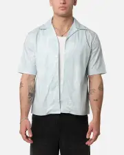 [SAINT MORTA] Saint Morta Skeleton Key Button Up Shirt Light Blue - Size 2XL 2XL Light Blue