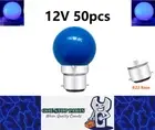 50 x Blue 12v B22 1W LED Bubble Globe Frosted Blue Lens sign party (50pcs)