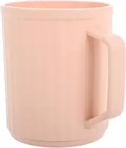 VICASKY Toothbrush Cup Travel Coffee Cups Toothbrush Holders Plastic Cup with Handle Tubs for Newborns Tooth Brush Cup Rinse Cup Cups with Handles Washing Cup Pink Pp re-usable