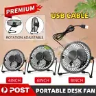 4/6/8 inch Portable USB Table Fan Mini USB Desk Fan Small Quiet Personal Cooler