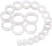 [Longbeauty] 20pcs 2g-1" Ear Stretching Kit Silicone Gauges for Ears Flexible Ear Tunnels Plugs Stretchers Earrings Piercing Jewelry for Women Men