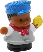 Fisher-Price Replacement Part Little People Collectible Fun Sounds Train Playset 77999 - African-American Train Conductor Engineer Michael Figure