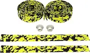X AUTOHAUX Bike Handlebar Tape Camouflage Color Non-Slip | Bicycle Handlebar Grip Tape Yellow Black 1 Pair