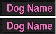 2 PCS Dog and Cat Harness Name Phone Number Label Patch Custom Dog and Cat Name Tag Personalized K9 Dog Harness Tag Sticker Dog ID Tag Sticker Outdoor Reflective Dog Tag,A,11X3cm