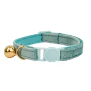 ANYWAGS Cat Collar Light Green Large with Safety Buckle, Bell, and Durable Strap Stylish and Comfortable Pet Accessory