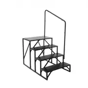 VEVOR RV Steps, 4-Step RV Stairs, 199.58KGS Load Capacity, Thickened Carbon Steel, With Handrail, Non-Slip Steps for Safe Entry and Exit, Suit for RV,