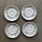 Pillivuyt Brasserie ESPRESSO SAUCER - Set of 4 / for Brasserie Espresso Cup