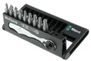 Wera RATCHET BIT SET 073645 10Pcs 1/4″ Drive, Phillips, Pozidriv & Torx
