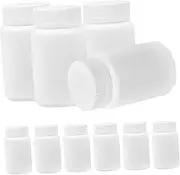 WOFASHPURET 20pcs White Plastic Pill Bottles Portable Storage Containers with Screw Cap for Medicine Vitamins and Essentials Versatile Sample Bottle Carrying Case for Travel and Home Use