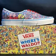 Vans x Where’s Waldo? ( Land Of Waldos ) Authentic Shoes Women’s Size 9.5