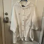 Jones And Co Hooded Cover Up White 3xl