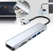 7 in 1 USB-C Type C HD Output 4K HDMI USB Adapter HUB For MacBook Pro Windows IH