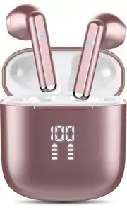 Wireless Earbuds, Bluetooth 5.3 Headphones with 4-Mics