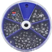 New 205P Split Shot Fishing Weights Sinkers Fishing Line Lead Assortment 5 Sizes