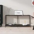 Console Table Black 160x35x75.5 cm Tempered Glass Modern Furniture Home De 31701