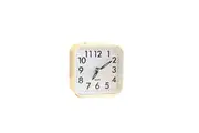 Vibe Geeks Mini Square Silent Alarm Clocks Non-ticking Analog Quartz Clock with Led - Battery Power
