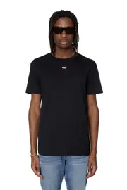 [Diesel] Diesel - T-shirt with D patch - T-Shirts - Man - Black XL Black