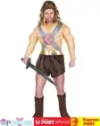 Muscular Barbarian He-Man Prince Adam Master Universe Super Hero Costume