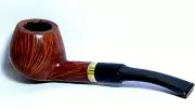 Unsmoked older Italian Giordano #1454 prince partial straight grained briar pipe