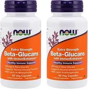 NOW Foods Beta-Glucans With Immunenhancer „¢ 60 Vegicaps (Pack Of 2)