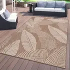 Rugshop Outdoor Rug Distressed Palm Leave Textured Flat Weave Indoor/Outdoor Rug
