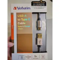 在飛比找蝦皮購物優惠-Verbatim USB-A to Type C 充電傳輸線